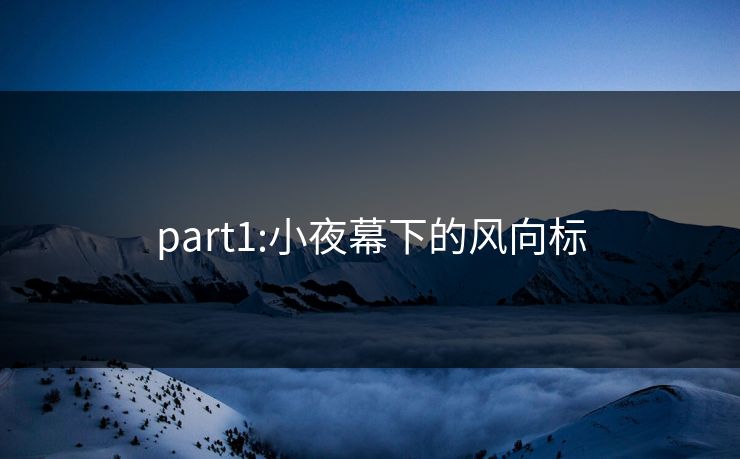part1:小夜幕下的风向标